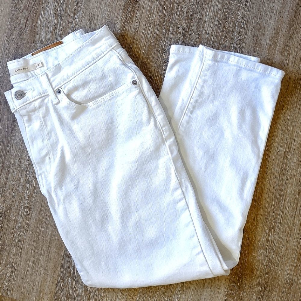 Levi's‎ White Classic Crop 30 Stretch Jeans New Without Tags
